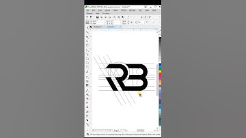 Creative Letter R+B logo design in Coreldraw #shorts