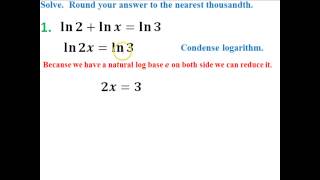 natural logarithm equation 3