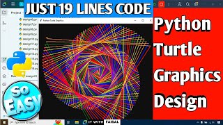 You Can Draw This Easily, Just 19 Lines Python Code | Python Turtle Graphics Design For Beginners