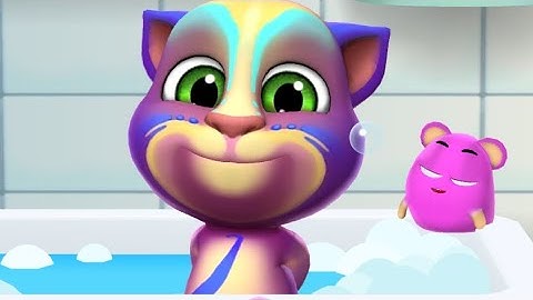 Talking Tom 2 Shower in Bathroom with Yellow Soap in Bathroom reaction #shortsfeed #usa #shortvideo
