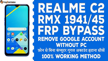 Realme C2 RMX1941/1945 FRP bypass||Remove Google Account||Fun2Funtoosh