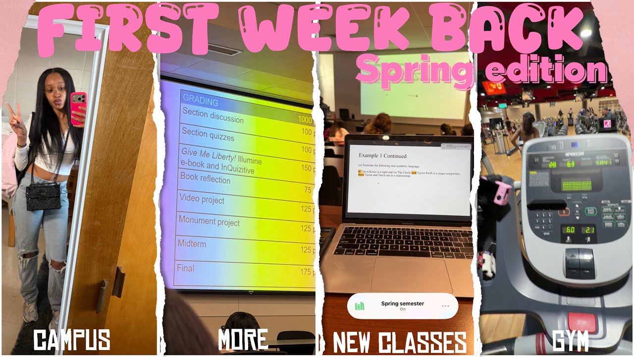 College Diaries | Productive First Week Back Spring Semester (New Classes, Campus, Gym + More)