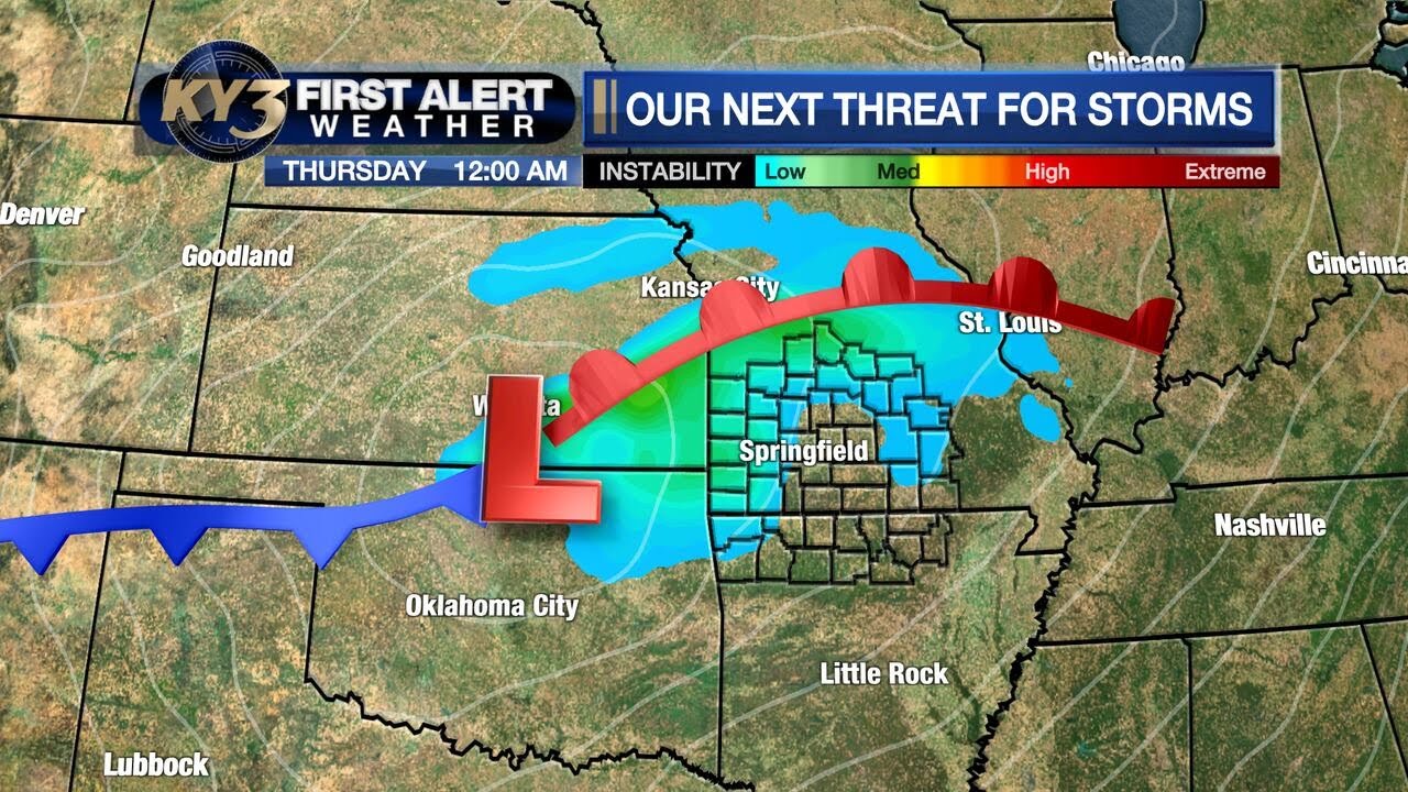 Near record warmth then storms - YouTube