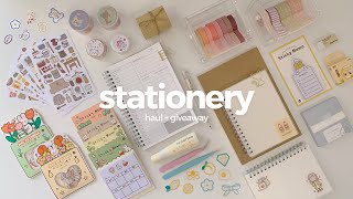 a *huge* stationery haul 📒 aesthetic unboxing + back to school giveaway!