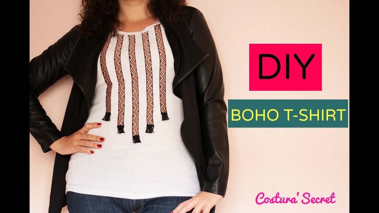 DIY BOHO T-SHIRT | DIY Camiseta boho chic - YouTube