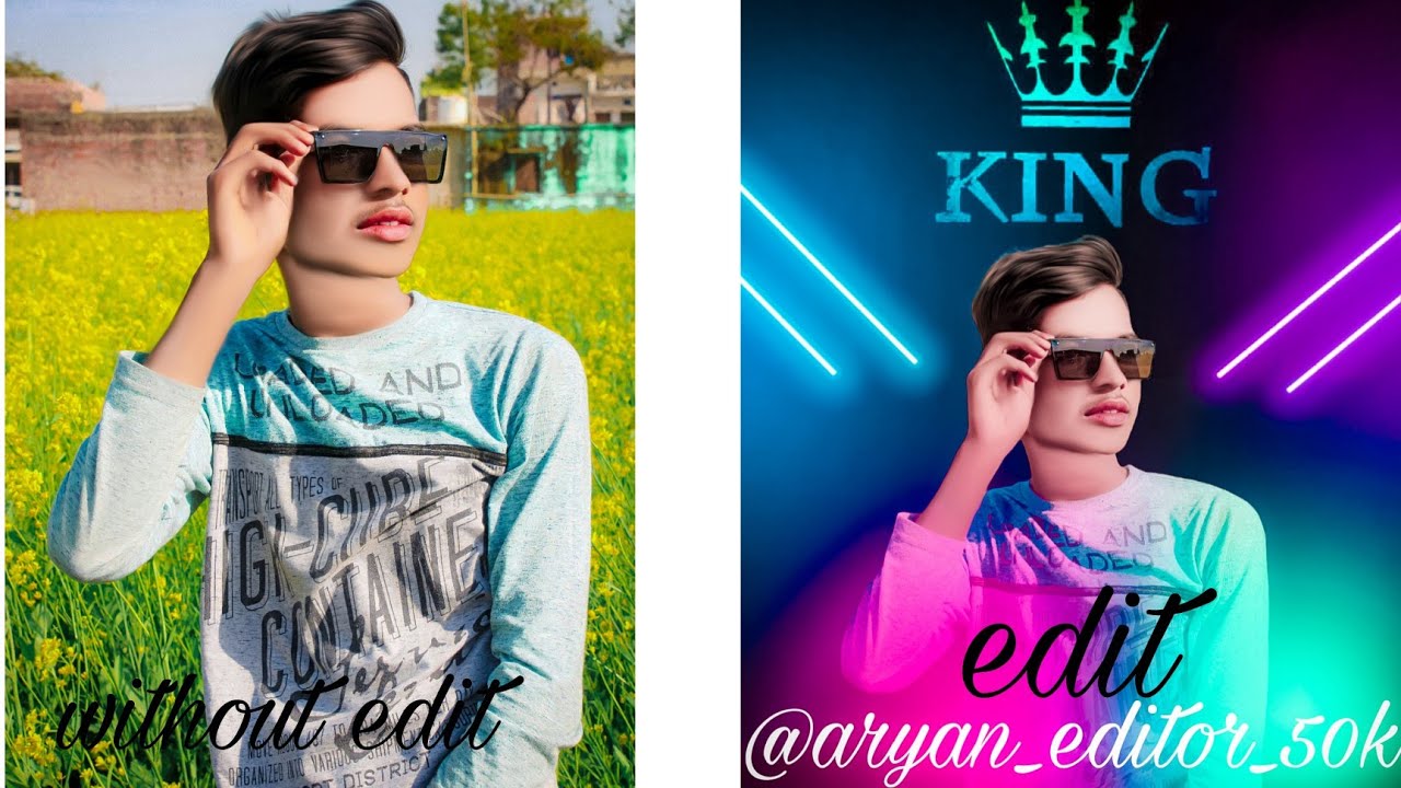 Neon King stylish photo editing|| PicsArt photo Editing new concept|| New tutorial 2023||