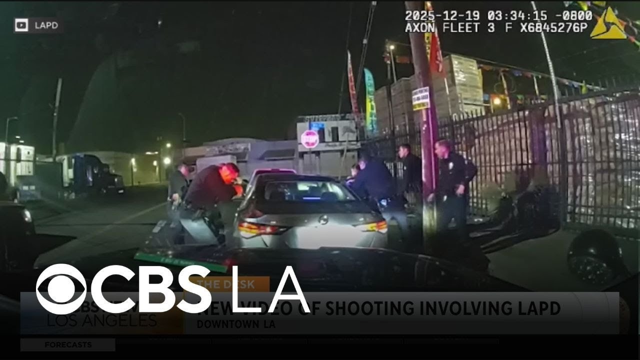 New LAPD-released video shows downtown LA shooting incident