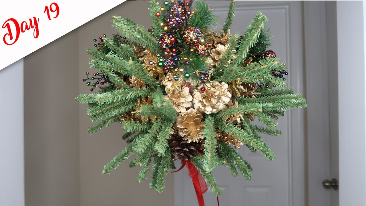 DIY Pine Cone Kissing Ball YouTube