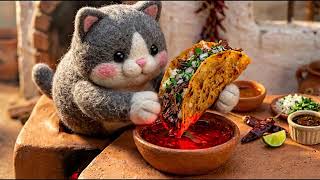 Tiny Cat Makes Birria Tacos — Dipped in Consommé Miniature ASMR