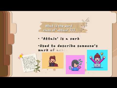 A WORD A WEEK (21 SEPTEMBER 2021) - ATTAIN