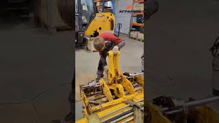 Восстановление отверстий каретки стрелы погрузчика JCB 531-70 #jcb  #ремонтjcb #обслуживаниеjcb