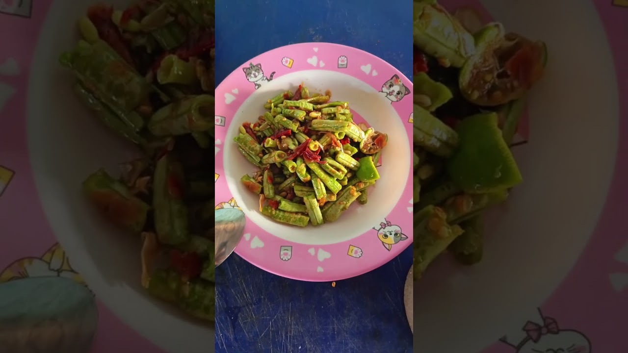 ตำถั่วครับ ทอดปลาหมึกแห้ง