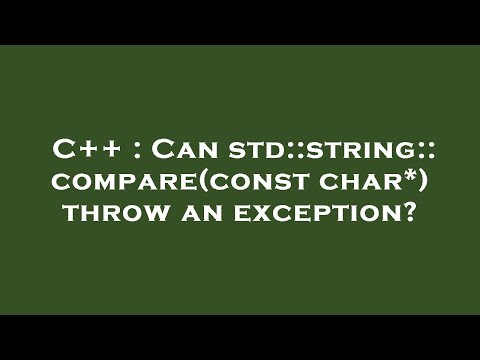 C++ : Can std::string::compare(const char*) throw an exception?