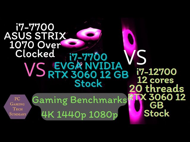 i7-7700 vs i7-12700K Upgrade Gaming Benchmarks and STRIX 1070 OC