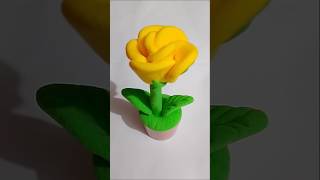 easy clay 💞 dry easily flower 🌹 idea #shortvideo #funny clay