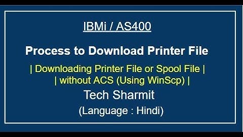 IBMi (AS400) - Process to download printer or spool file using WinScp (Without ACS) | Spool File |