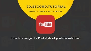 OLDIE - How to change the font style of Youtube subtitles: Youtube Tutorial #13