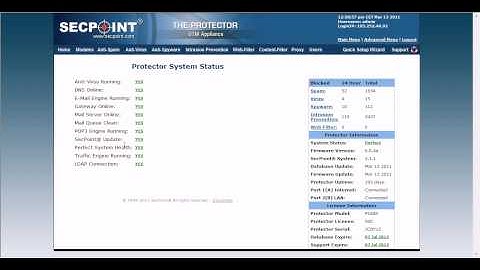 Protector UTM System Status
