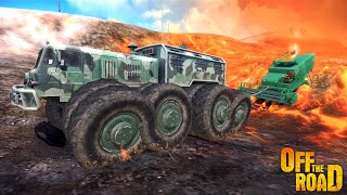 Powerful Titanium Truck Pulls Harvester Out Of Volcano Lava | Off The Road OTR  Offroad Car Driving screenshot 4