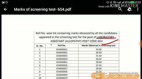HPSSC Lab Assistant ( Post Code - 654 ) All 6540 Candidates Written Marks | Held on - 30 Sept 2018 |