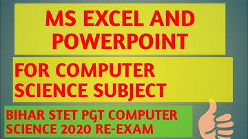 MS EXCEL nd POWERPOINT for COMPUTER SCIENCE SUBJECT