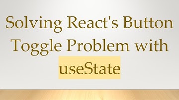 Solving React