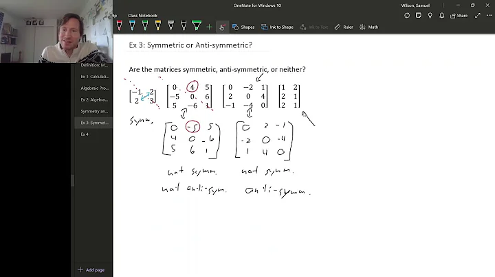 2.1.4 3 - Symmetric and Antisymmetric Matrices