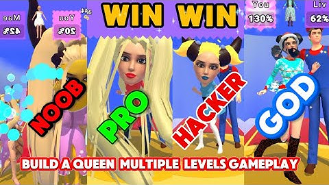Build A Queen Royal Beauty! Noob,Pro,Hacker and God Gameplay!