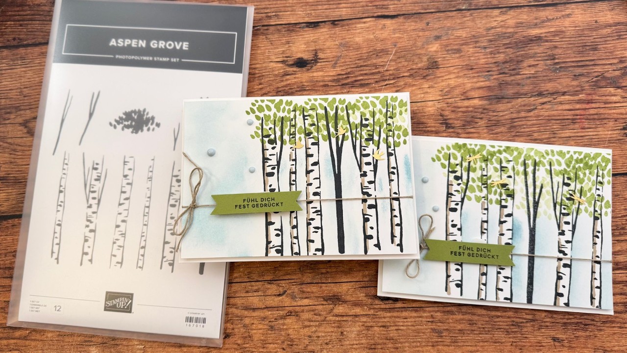 🔴Trauerkarte basteln – edles Design mit Aspen Grove