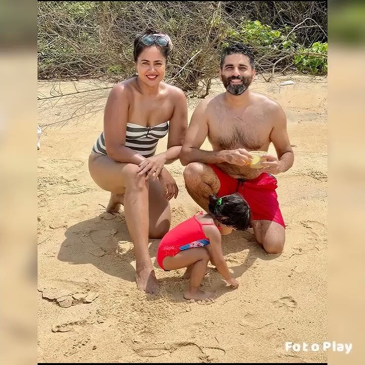 Actress Sameera Reddy Wiht her Family Video