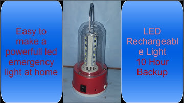 How To Make Rechargeable LED Emergency Light At Home