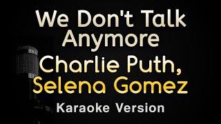 We Dont Talk Anymore  Charlie Puth Selena Gomez karaoke  With S  Original Key