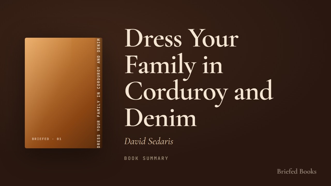 dress your family in corduroy and denim summary Dress Your Family in Corduroy and Denim by David Sedaris Science Leadership Academy @ Center City