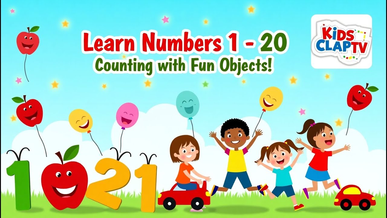 Numbersfun Number Song 1β20 for Children | Fun Counting Numbers for Kids | Kids ...