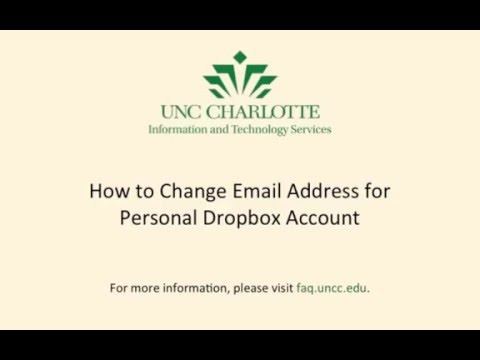 How to Change the Email Address Used with Dropbox