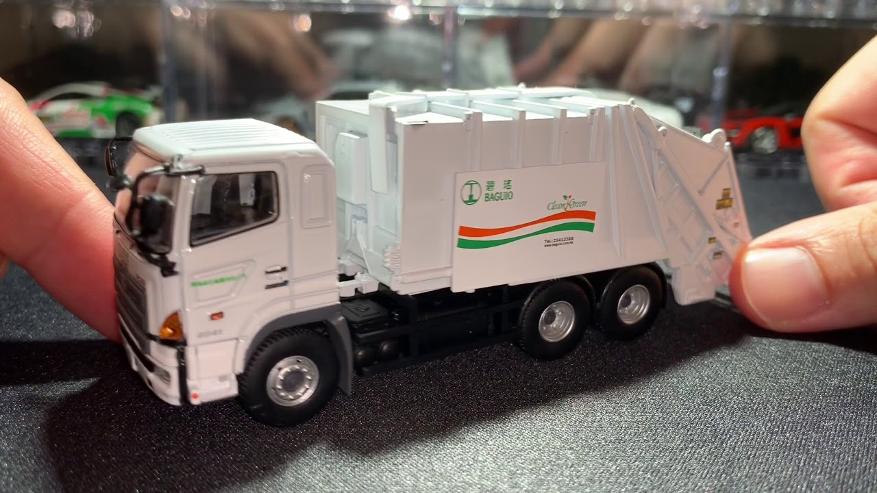 微影 Tiny Hino 日野 700 Refuse Truck Baguio Hong Kong 碧瑤 垃圾車 ゴミ収集車 unboxing 開箱