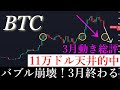 ⚠️3月バブル崩壊？！ビットコイン暴落相場が開始される？