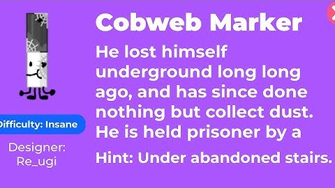 How to get Cobweb Marker 2025