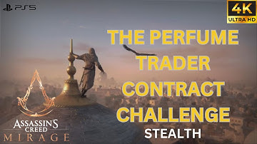The Perfume Trader Contract Challenge |Assassins Creed Mirage|4K 60FPS #assassinscreedmirage