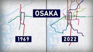 Evolution of the Osaka Metro 1933-2022 (animation)