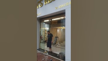 Cửa tự động Hàn Quốc Inox vàng gương