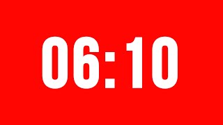 6 Minute 10 Second Timer With Alarm Without Music