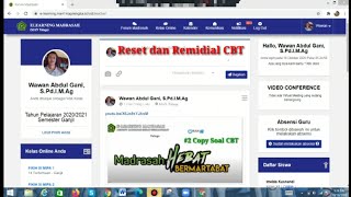 Cara Reset ujian dan Remedial CBT E Learning Madrasah