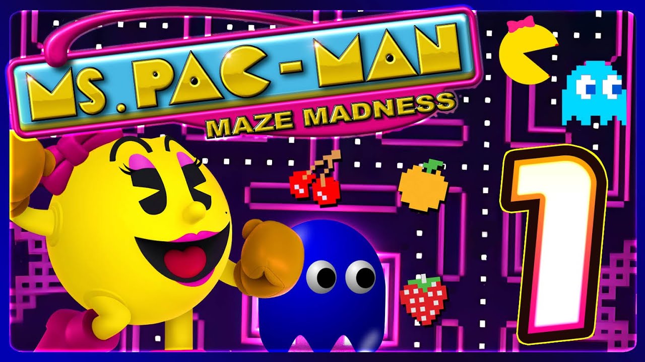 Ms Pac-Man Maze Madness Walkthrough Part 1 (Dreamcast, N64, PS1