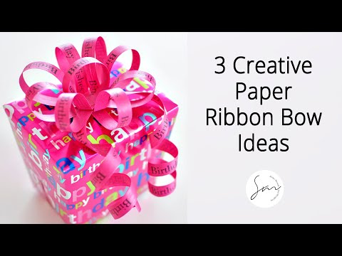 3 Fun Ribbon Bow Techniques to Level Up Your Wrapping Skills #ribbon  #giftwrapping #birthday 