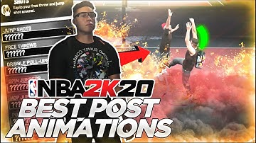 NBA 2K20 Best Animations | Best Post Fade Best Post Hook Best Post Moves | Best Center Badges