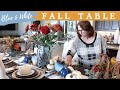 RELAXING FALL DECORATE WITH ME  | BLUE & WHITE FALL TABLESCAPE