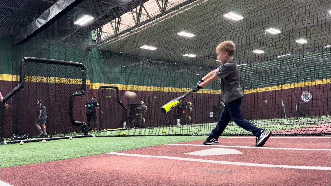 6 Year Old Squares up Baseball During Batting Practice YouTube