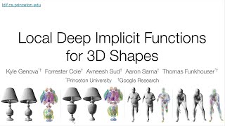 Local Deep Implicit Functions for 3D Shape