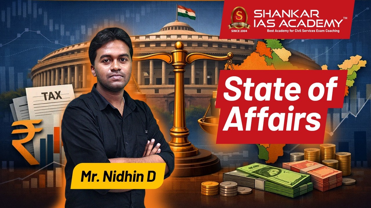 16th Finance Commission  | State of Affairs | Shankar IAS Academy | UPSC
